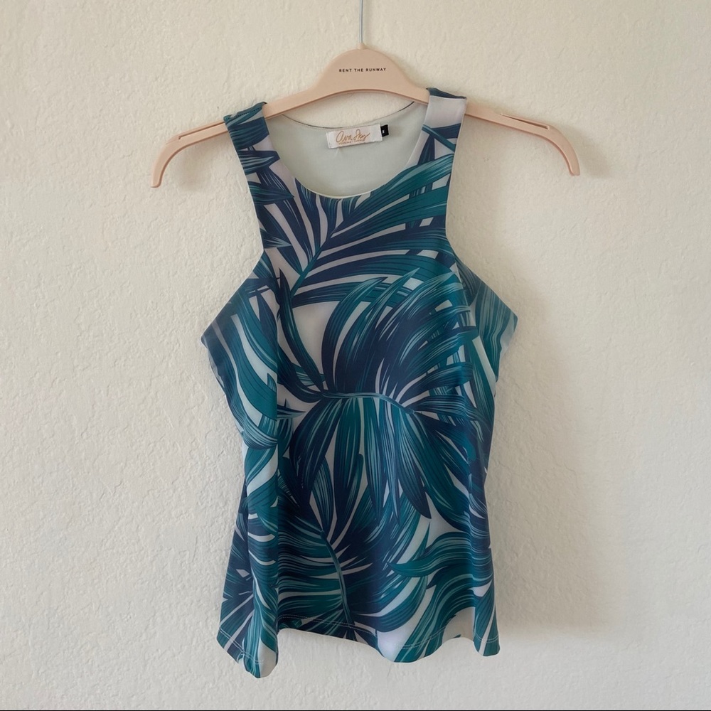 Ava Sky tropical print top from Fighting Eel HI